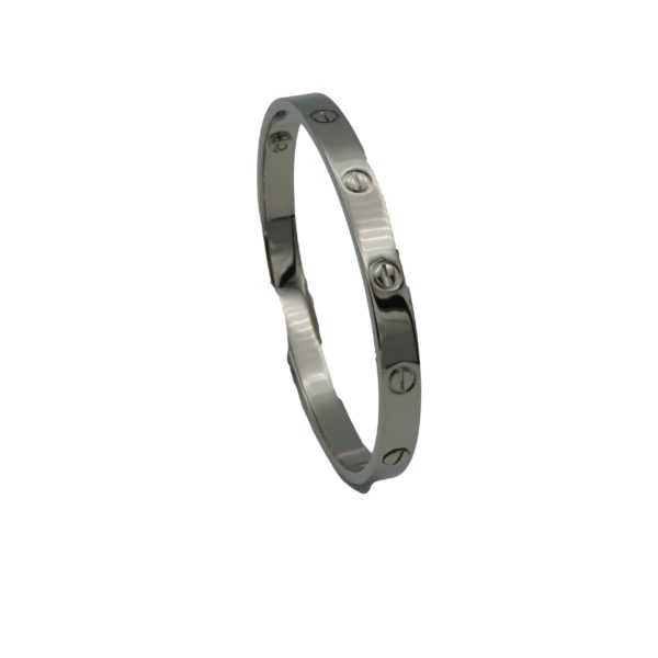 BRACELETS CARTIER LOVE OR GRIS 18K TAILLE 18 – Image 3