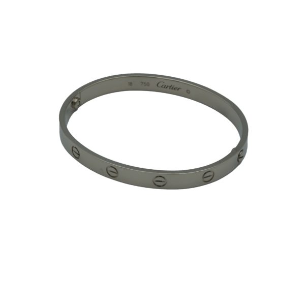 BRACELETS CARTIER LOVE OR GRIS 18K TAILLE 18 – Image 2
