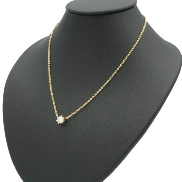 COLLIER-PENDENTIF SOLITAIRE OR JAUNE 18K – Image 2