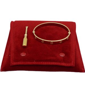 BRACELETS CARTIER LOVE OR JAUNE 18K TAILLE 17