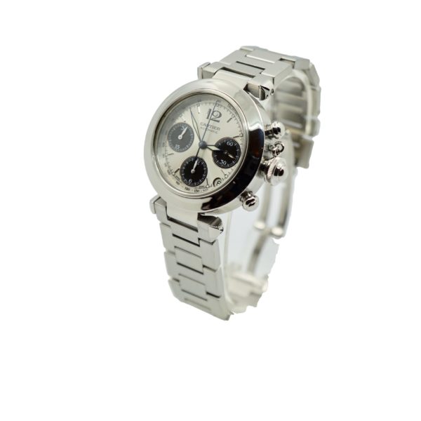 CARTIER PASHA CHRONOGRAPHE ACIER AUTOMATIQUE Réf : 2412 – Image 2