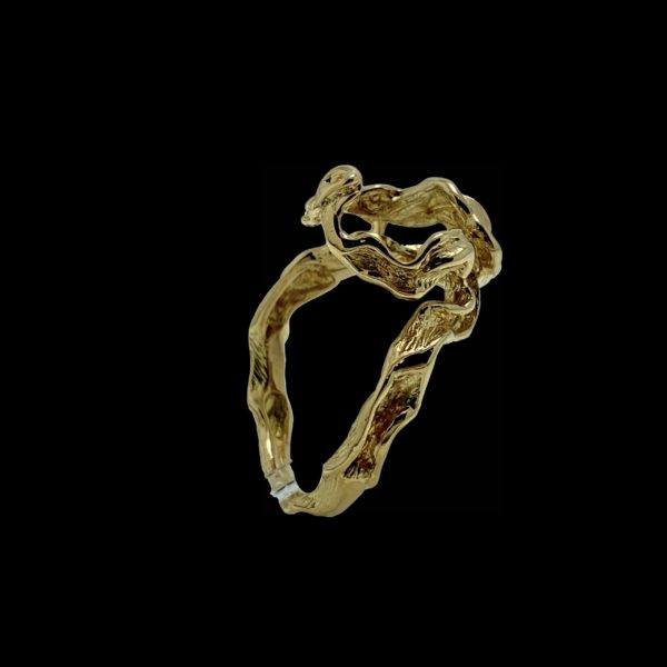 BAGUE GILBERT ALBERT POUR PERLES INTERCHANGEABLES OR JAUNE 18K TAILLE 57 – Image 3