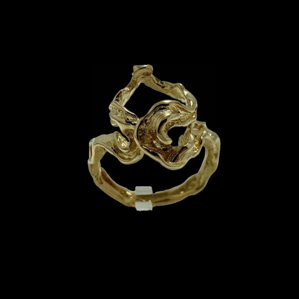 BAGUE GILBERT ALBERT POUR PERLES INTERCHANGEABLES OR JAUNE 18K TAILLE 57 – Image 4