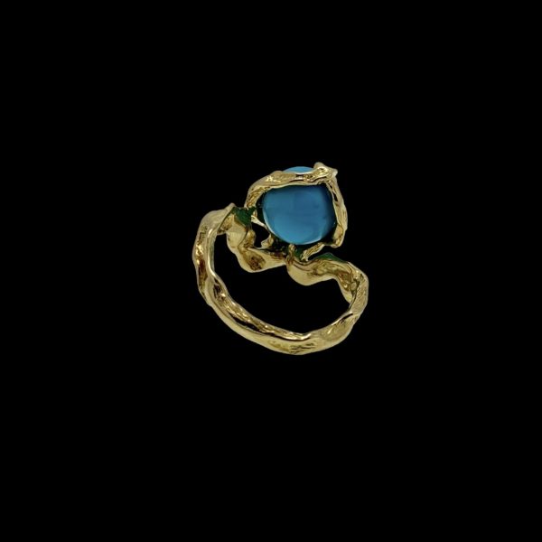 BAGUE GILBERT ALBERT POUR PERLES INTERCHANGEABLES OR JAUNE 18K TAILLE 57 – Image 8