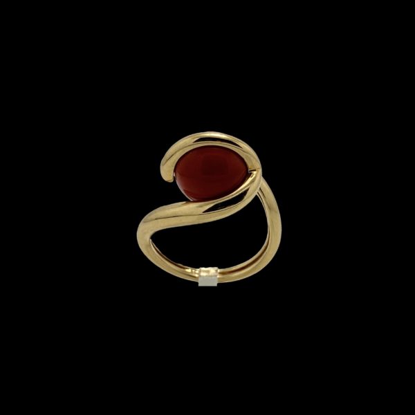 BAGUE GILBERT ALBERT POUR PERLES INTERCHANGEABLES OR JAUNE 18K TAILLE 52 – Image 4