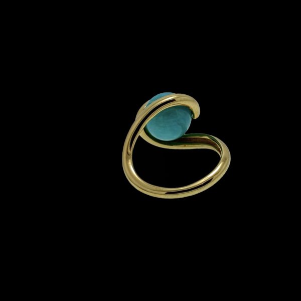 BAGUE GILBERT ALBERT POUR PERLES INTERCHANGEABLES OR JAUNE 18K TAILLE 52 – Image 7
