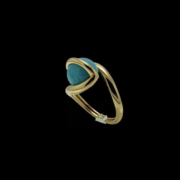 BAGUE GILBERT ALBERT POUR PERLES INTERCHANGEABLES OR JAUNE 18K TAILLE 52 – Image 8