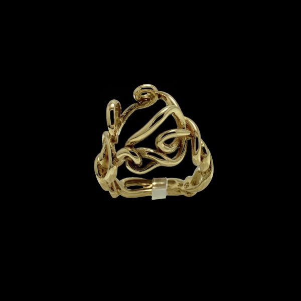 BAGUE GILBERT ALBERT POUR PERLES INTERCHANGEABLES OR JAUNE 18K TAILLE 54 – Image 2