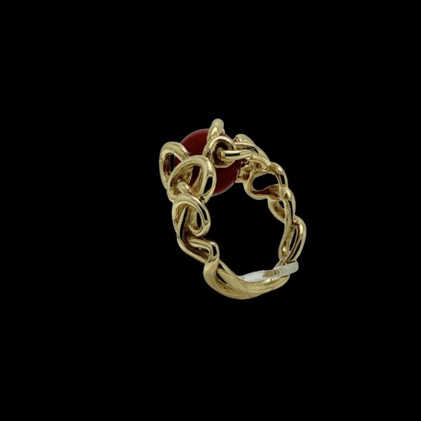 BAGUE GILBERT ALBERT POUR PERLES INTERCHANGEABLES OR JAUNE 18K TAILLE 54 – Image 8