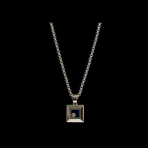 COLLIER-PENDENTIF CHOPARD PENDENTIF HAPPY DIAMONDS ICONS OR GRIS 18K ET DIAMANT – Image 2