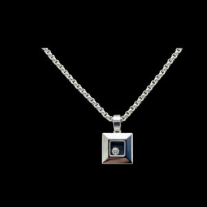 COLLIER-PENDENTIF CHOPARD PENDENTIF HAPPY DIAMONDS ICONS OR GRIS 18K ET DIAMANT