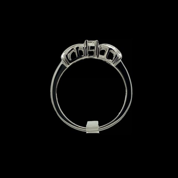 BAGUE SOLITAIRES DIAMANT 0,25CT. TOP WESSELTON OR GRIS 18K/750 – Image 3
