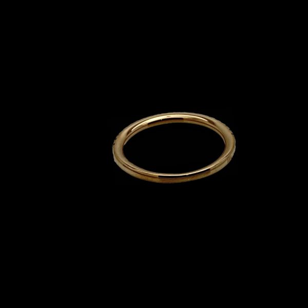 BAGUE DEMI-TOUR COMPLET SERTIE DIAMANTS OR ROSE 18K TAILLE 53 – Image 6