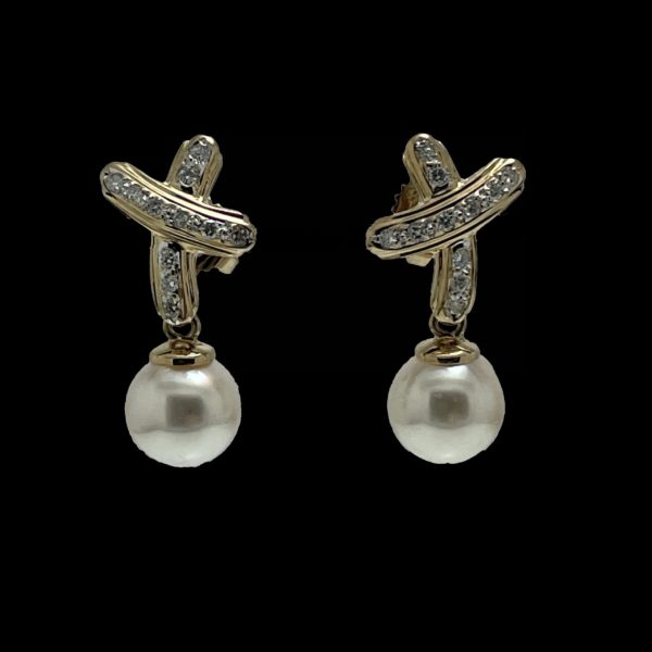 BOUCLES D'OREILLES TIFFANY & CO. "X" PALOM'S GRAFFITI EN OR JAUNE 18K
