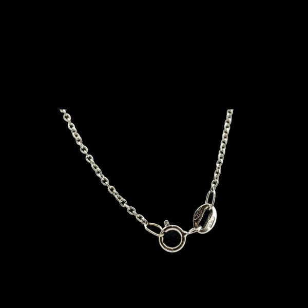 COLLIER-PENDENTIF  SOLITAIRE OR GRIS 18K/PALLADIE ET DIAMANT TAILLE POIRE 1CT. NATURAL FANCY YELLOW LONGUEUR 43CM – Image 6
