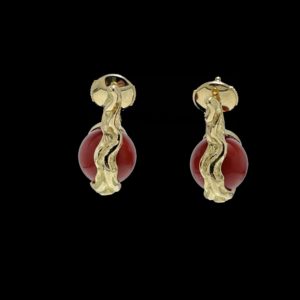 BOUCLES D'OREILLES GILBERT ALBERT POUR PERLES INTERCHANGEABLES EN OR JAUNE 18K
