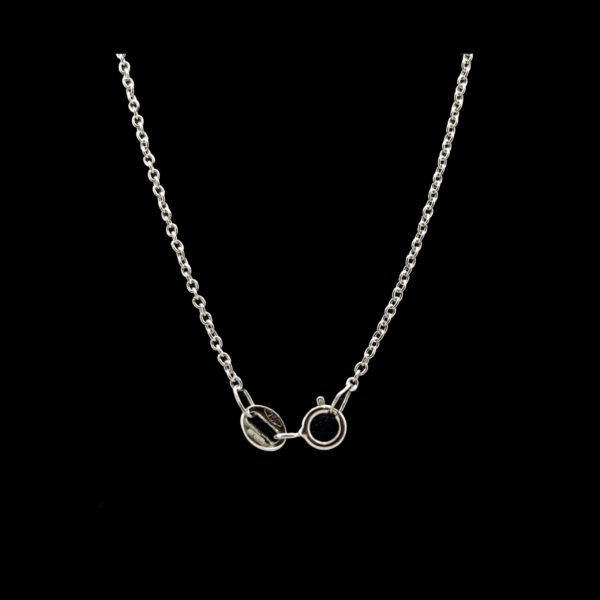 COLLIER-PENDENTIF  SOLITAIRE OR GRIS 18K/PALLADIE ET DIAMANT TAILLE POIRE 1,17CT. NATURAL FANCY LIGHT YELLOW LONGUEUR 43CM – Image 6