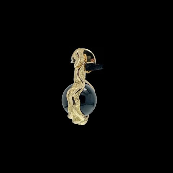 BOUCLES D'OREILLES GILBERT ALBERT POUR PERLES INTERCHANGEABLES EN OR JAUNE 18K – Image 3