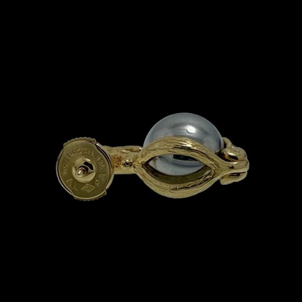 BOUCLES D'OREILLES GILBERT ALBERT POUR PERLES INTERCHANGEABLES EN OR JAUNE 18K – Image 5