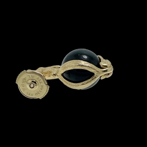 BOUCLES D'OREILLES GILBERT ALBERT POUR PERLES INTERCHANGEABLES EN OR JAUNE 18K – Image 6