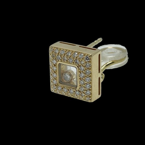 BOUCLES D'OREILLES CHOPARD HAPPY DIAMONDS EN OR JAUNE – Image 5