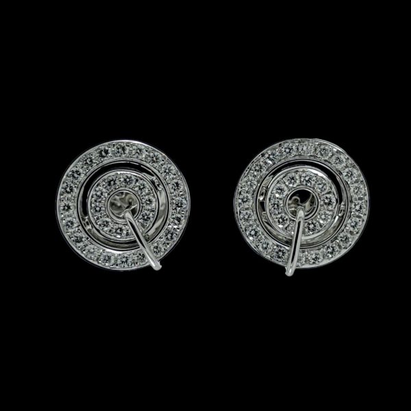 BOUCLES D'OREILLES ASTRALE EN OR GRIS SERTIE DE DIAMANTS