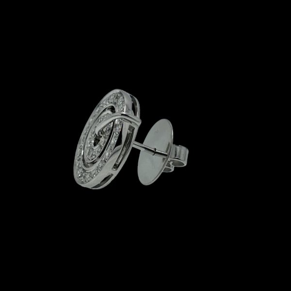 BOUCLES D'OREILLES ASTRALE EN OR GRIS SERTIE DE DIAMANTS – Image 4
