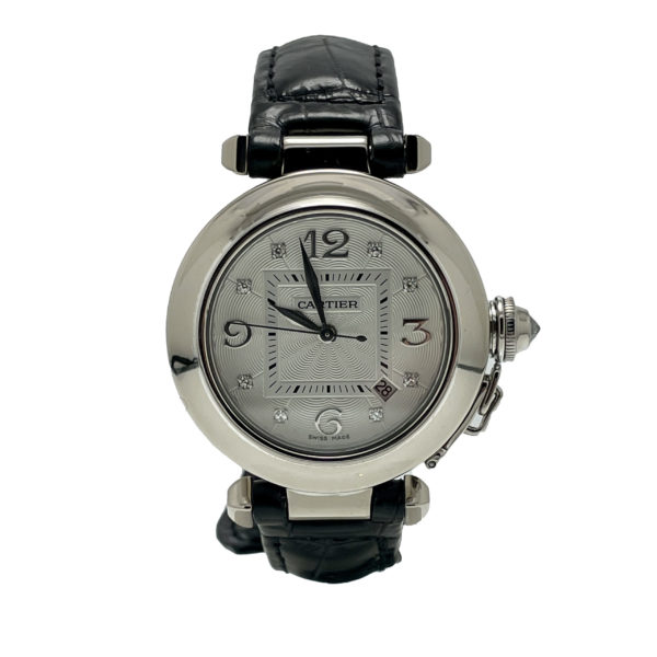 CARTIER PASHA LADY OR GRIS 750 ET DIAMANTS AUTOMATIQUE Réf : 2528
