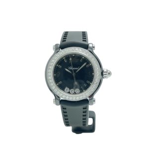 CHOPARD HAPPY SPORT HAPPY BLACK 11 CERAMIQUE DIAMANTS LIMITED EDITION 822/1000 36MM Réf. 28/8507