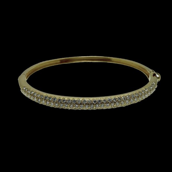 BRACELETS VAN CLEEF & ARPELS "EVE" OR JAUNE 18K/750 SERTIE DIAMANTS