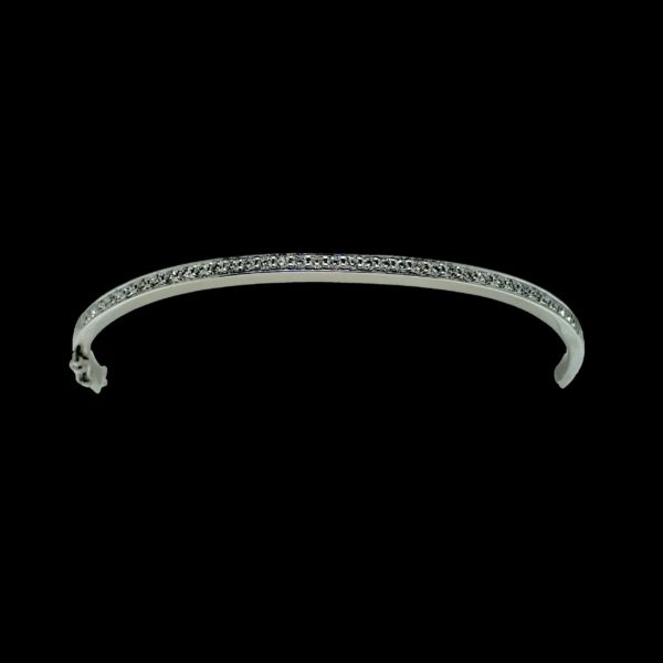 BRACELETS JONC OR GRIS 18K/750 SERTIE 37 DIAMANTS – Image 5