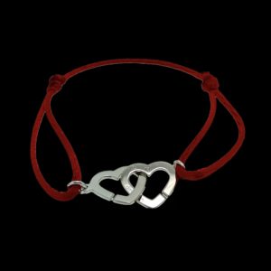BRACELETS CORDON DOUBLE COEURS dinh van PARIS  OR GRIS 18K/750