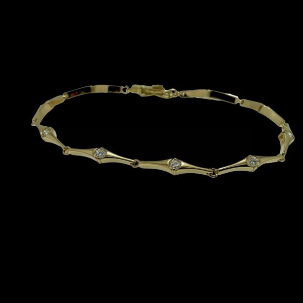 BRACELETS TENNIS SERTI DE DIAMANTS OR JAUNE 18K/750