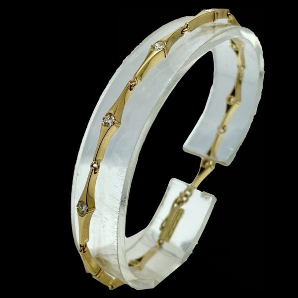 BRACELETS TENNIS SERTI DE DIAMANTS OR JAUNE 18K/750 – Image 3