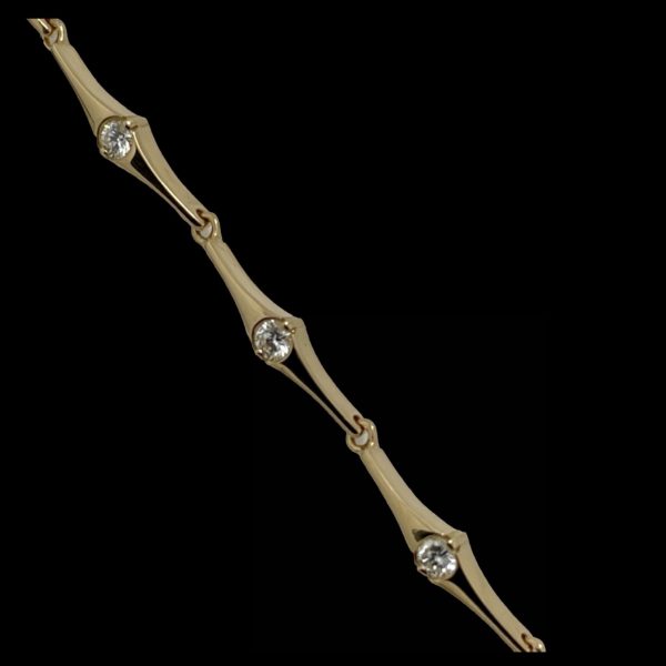 BRACELETS TENNIS SERTI DE DIAMANTS OR JAUNE 18K/750 – Image 4