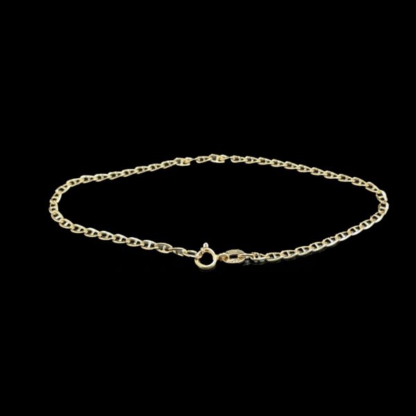 BRACELETS OR JAUNE 18K/750 MAILLE MARINE – Image 2
