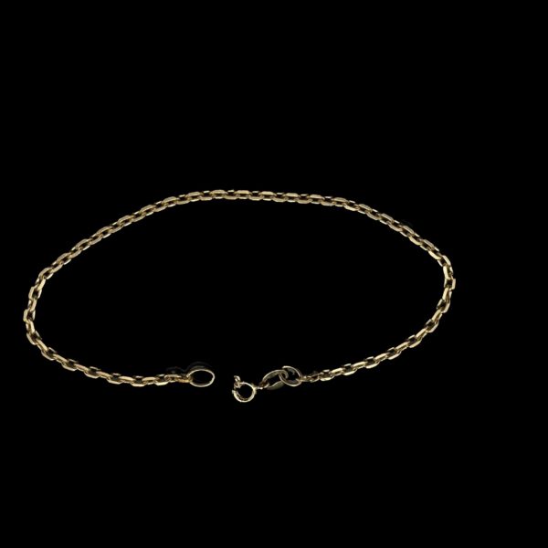 BRACELETS OR JAUNE 18K/750 MAILLE FORCAT 4 FOIS DIAMANTEE – Image 2