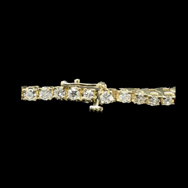 BRACELETS TENNIS SERTI DE 56 DIAMANTS ET OR JAUNE 14K/585 – Image 5