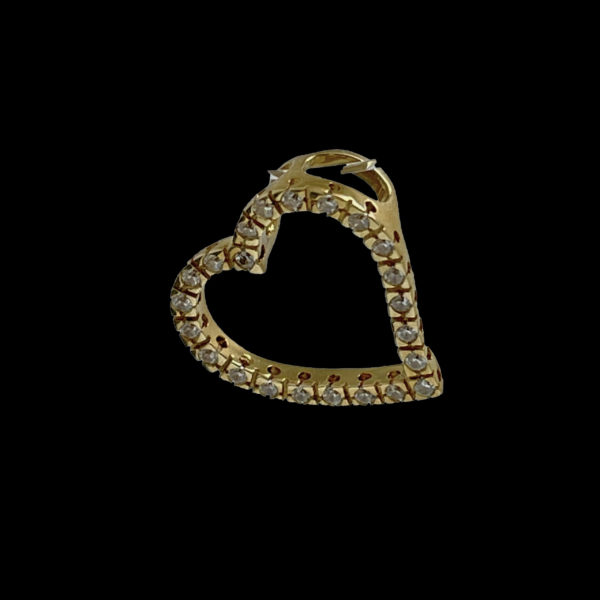 COLLIER-PENDENTIF COEUR OR JAUNE 18K/750 DIAMANTS – Image 3