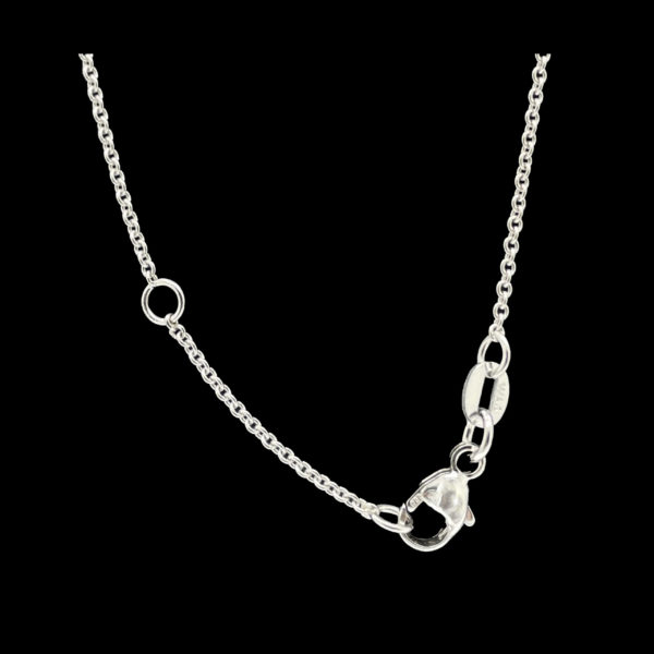 COLLIER-PENDENTIF  SOLITAIRE OR GRIS 18K ET DIAMANT – Image 5