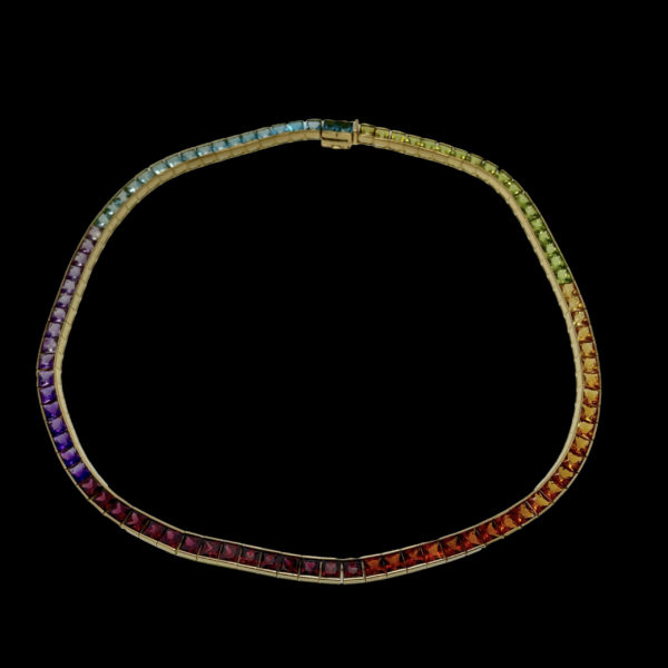 PARURE H. STERN COLLECTION "RAINBOW" OR JAUNE 18K ET PIERRES PRECIEUSES MULTICOLORES – Image 3
