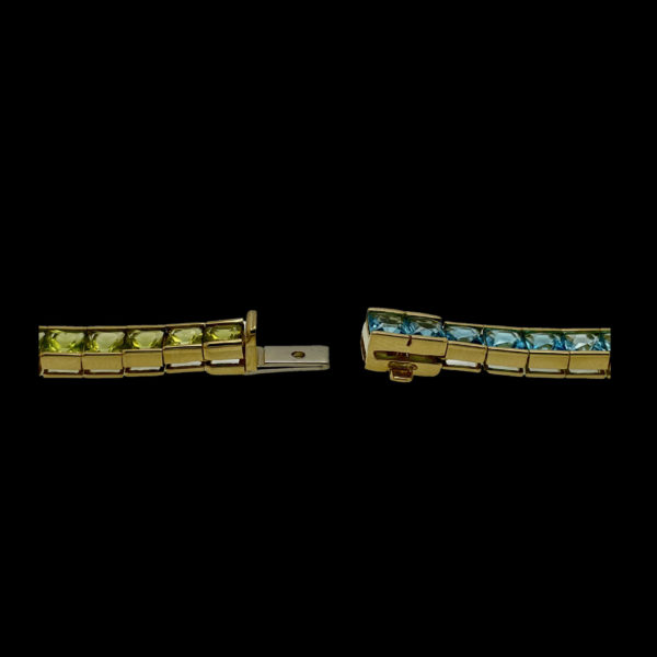 PARURE H. STERN COLLECTION "RAINBOW" OR JAUNE 18K ET PIERRES PRECIEUSES MULTICOLORES – Image 4