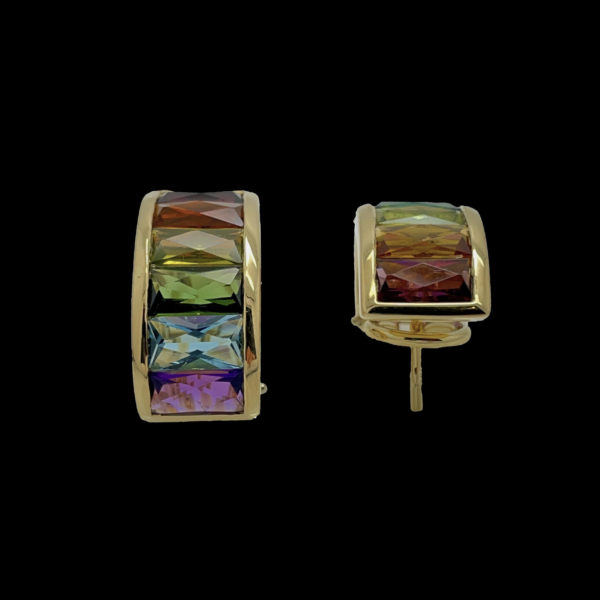 PARURE H. STERN COLLECTION "RAINBOW" OR JAUNE 18K ET PIERRES PRECIEUSES MULTICOLORES – Image 8