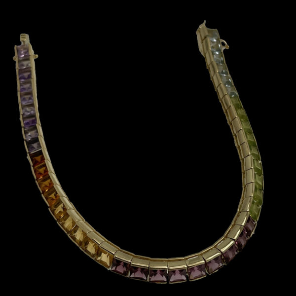 PARURE H. STERN COLLECTION "RAINBOW" OR JAUNE 18K ET PIERRES PRECIEUSES MULTICOLORES – Image 11