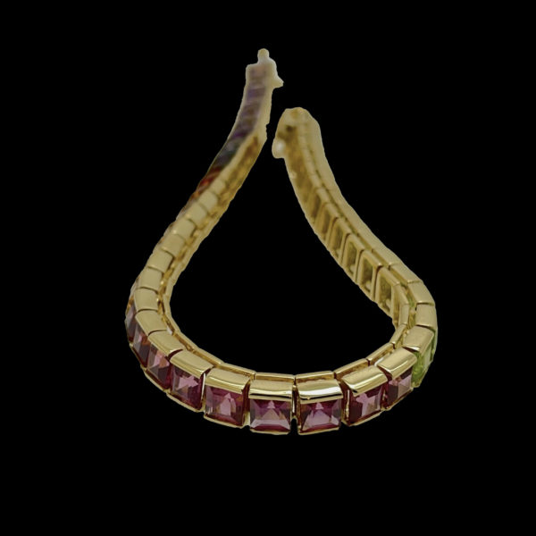 PARURE H. STERN COLLECTION "RAINBOW" OR JAUNE 18K ET PIERRES PRECIEUSES MULTICOLORES – Image 12