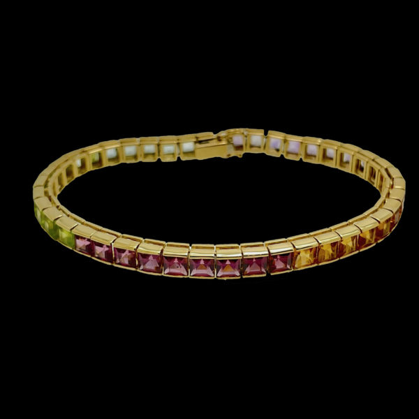PARURE H. STERN COLLECTION "RAINBOW" OR JAUNE 18K ET PIERRES PRECIEUSES MULTICOLORES – Image 14