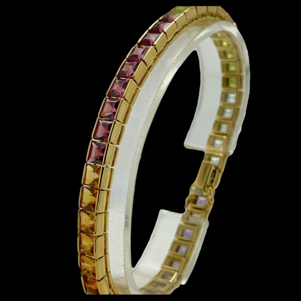 PARURE H. STERN COLLECTION "RAINBOW" OR JAUNE 18K ET PIERRES PRECIEUSES MULTICOLORES – Image 16