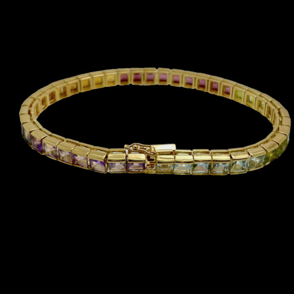 PARURE H. STERN COLLECTION "RAINBOW" OR JAUNE 18K ET PIERRES PRECIEUSES MULTICOLORES – Image 17