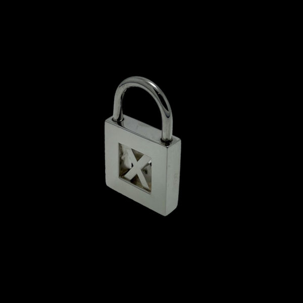 COLLIER-PENDENTIF CHARMS TIFFANY & CO. CADENAS "X" EN ARGENT RODIER OR GRIS – Image 2