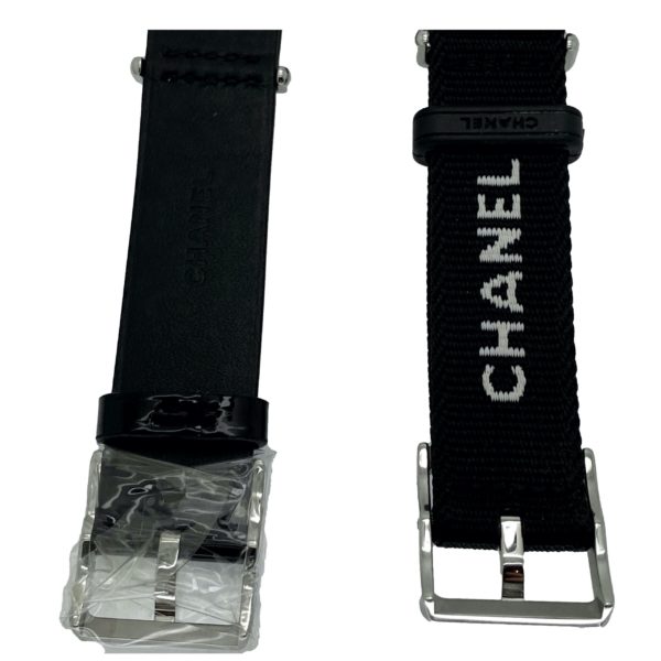 Chanel J12-G10 GLOSS CERAMIQUE NOIRE ACIER QUARTZ TAILLE 33X10,8MM REF. H4657 – Image 8